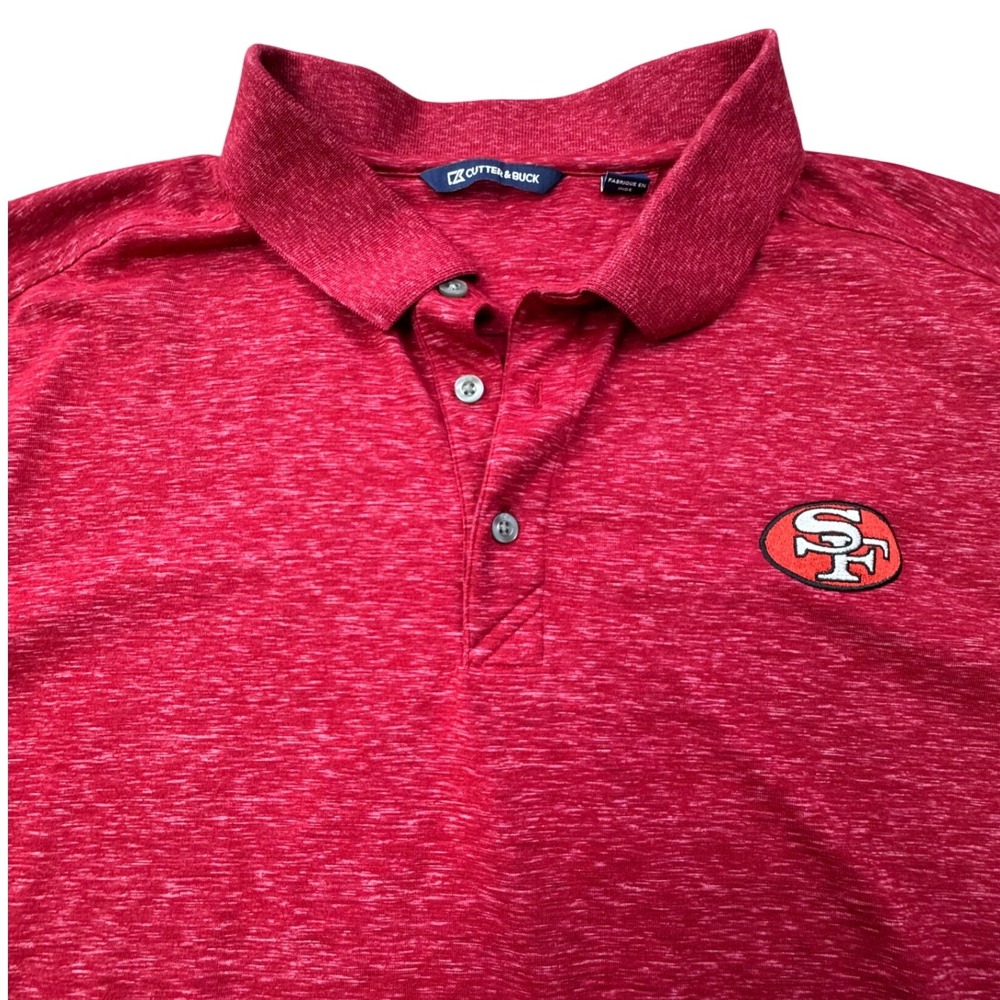 Cutter & Buck San Francisco 49ers Polo Shirt Mens 2XB Red NFL Football